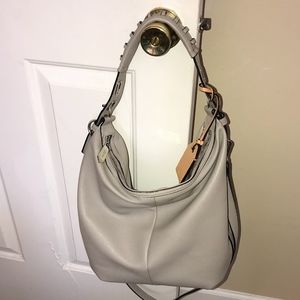 Faux Leather Hobo Shoulder Bag